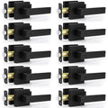 Privacy Door Lock, 10 Pack Matte Black Keyless Door Handles Interior Heavy Duty Bed and Bath Door Lever Set