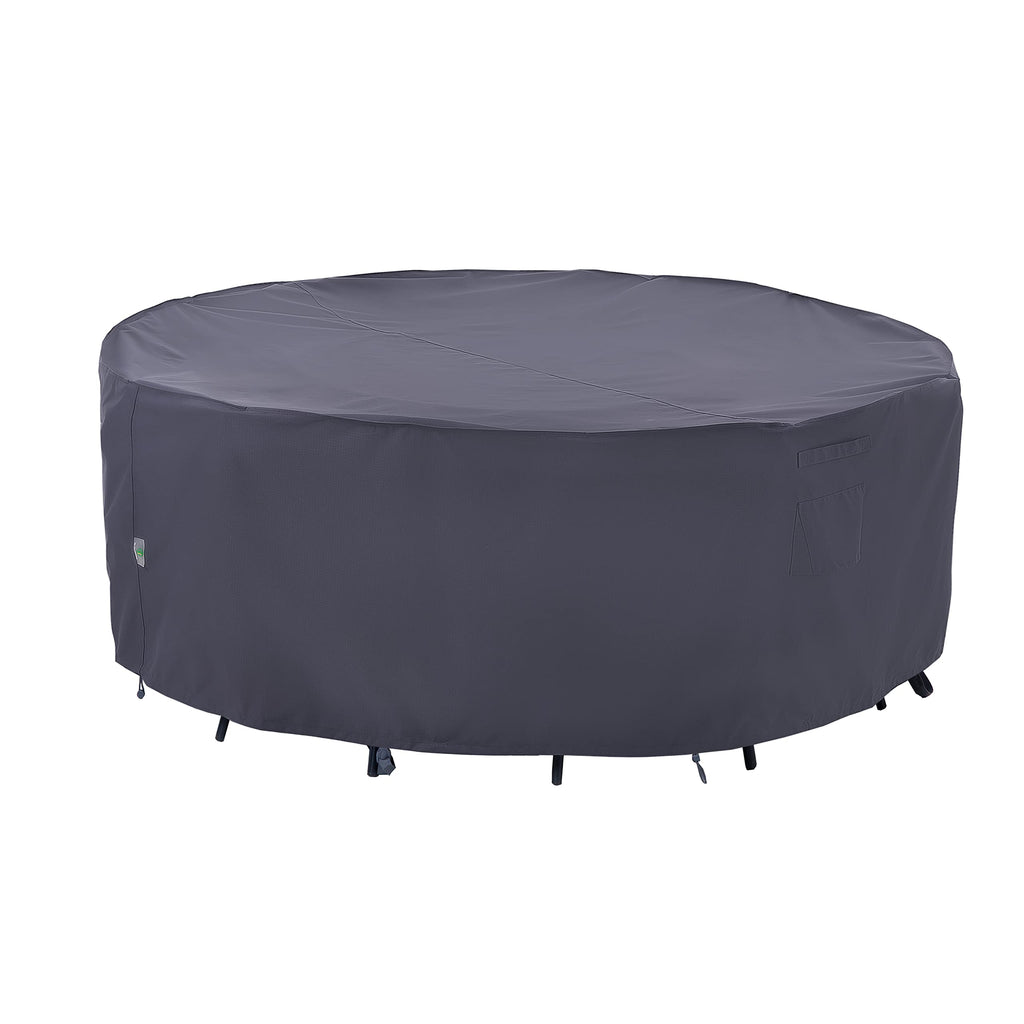 Round Patio Furniture Cover, Grey, 72" Dia x 27.5" H