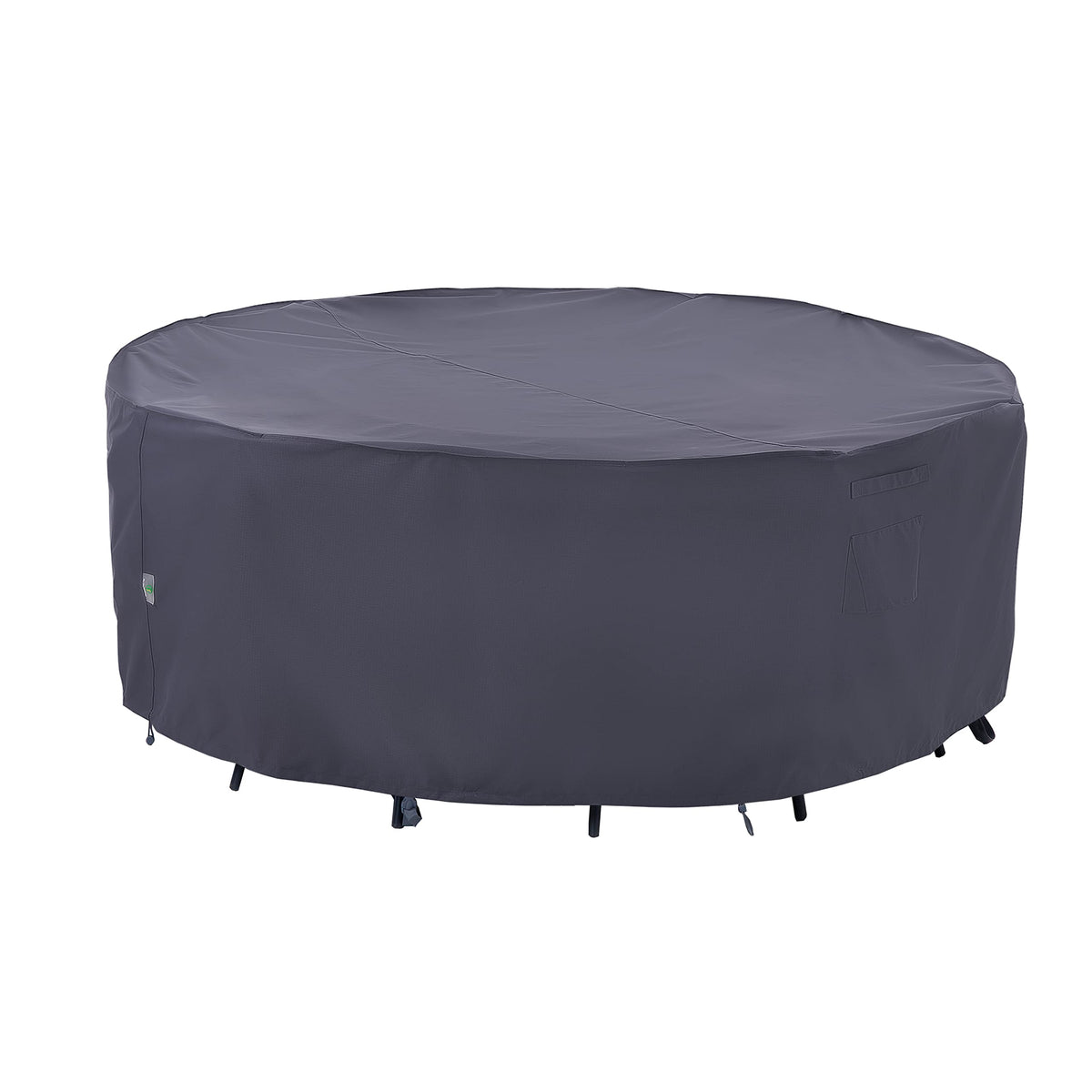 Round Patio Furniture Cover, Grey, 72" Dia x 27.5" H