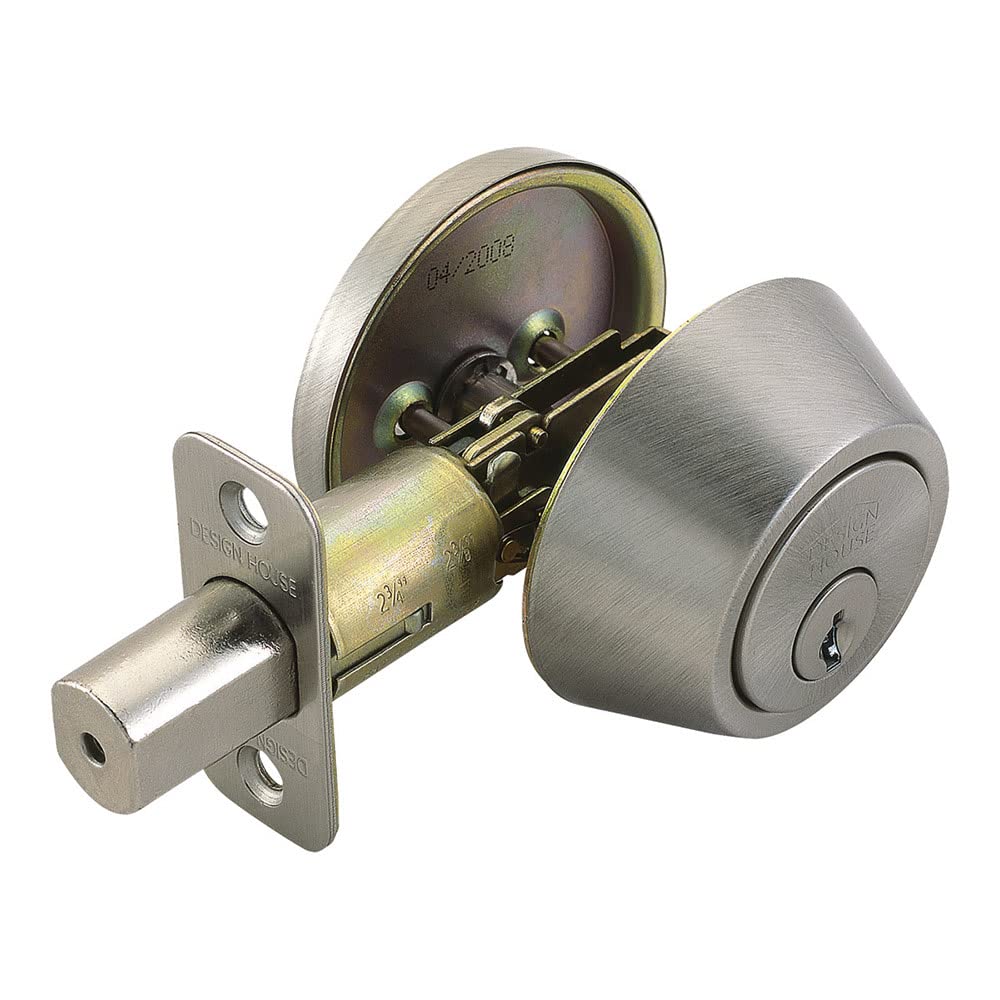 Single Cylinder Deadbolt, Satin Nickel