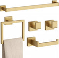 5-Piece Brushed Gold Bathroom Accessories Set 23.6 Inch Towel Bar Set. | ﻿ SUS 304 Stainless Steel Bathroom Hardware