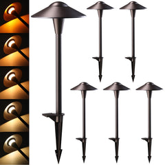 5CCT Low Voltage LED Pathway Lights, Saucer Head