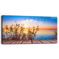 Ocean Canvas Wall Art, Coastal Bedroom 40"x20"