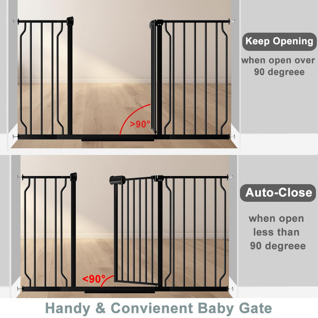 29-34 Inch Wide Baby Gate Pressure Mounted Safety Gate with Door