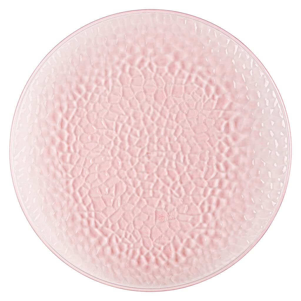 13-Inch Charger Plates - 48 Pack, Hammered Pink, Heavy-Duty Disposable Chargers for Elegant Dining - Ideal for