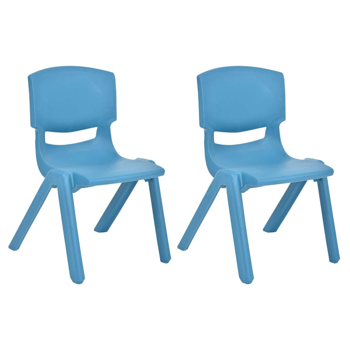 Stackable Plastic Kids Learning Chairs, (2-Pack), 20.5x12.75X11 Inches, The Perfect Chair for Playrooms, Schools