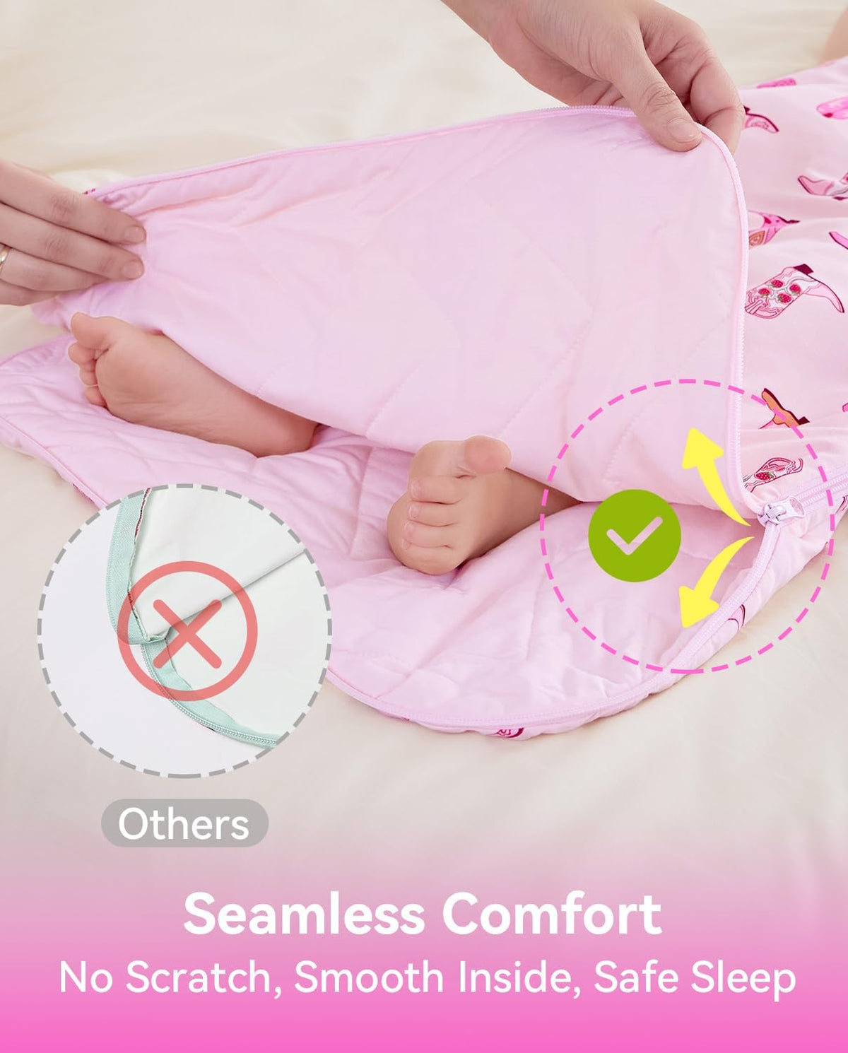 Rayon Made from bamboo viscose Sleep Sacks 1.0 Tog Soft Toddler Sleeping Sack for Babies Way