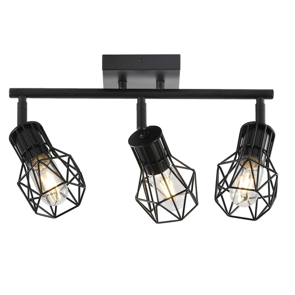 Black Flush Mount Track Lighting Fixtures E26 Kitchen