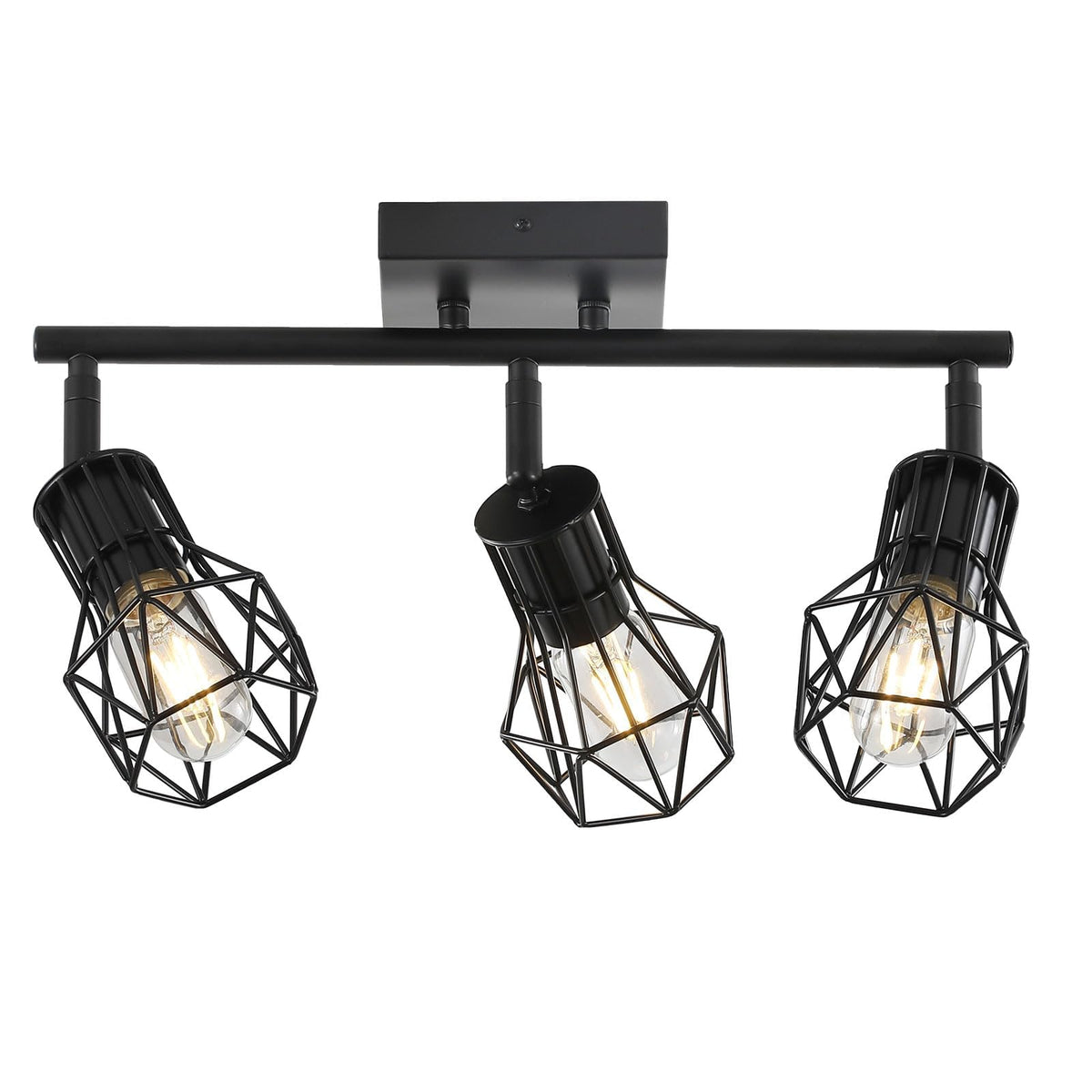 Black Flush Mount Track Lighting Fixtures E26 Kitchen