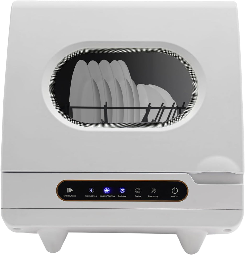 Countertop Dishwasher,5 Washing Programs Portable Dishwasher With Built-In Water Tank For Glass Door