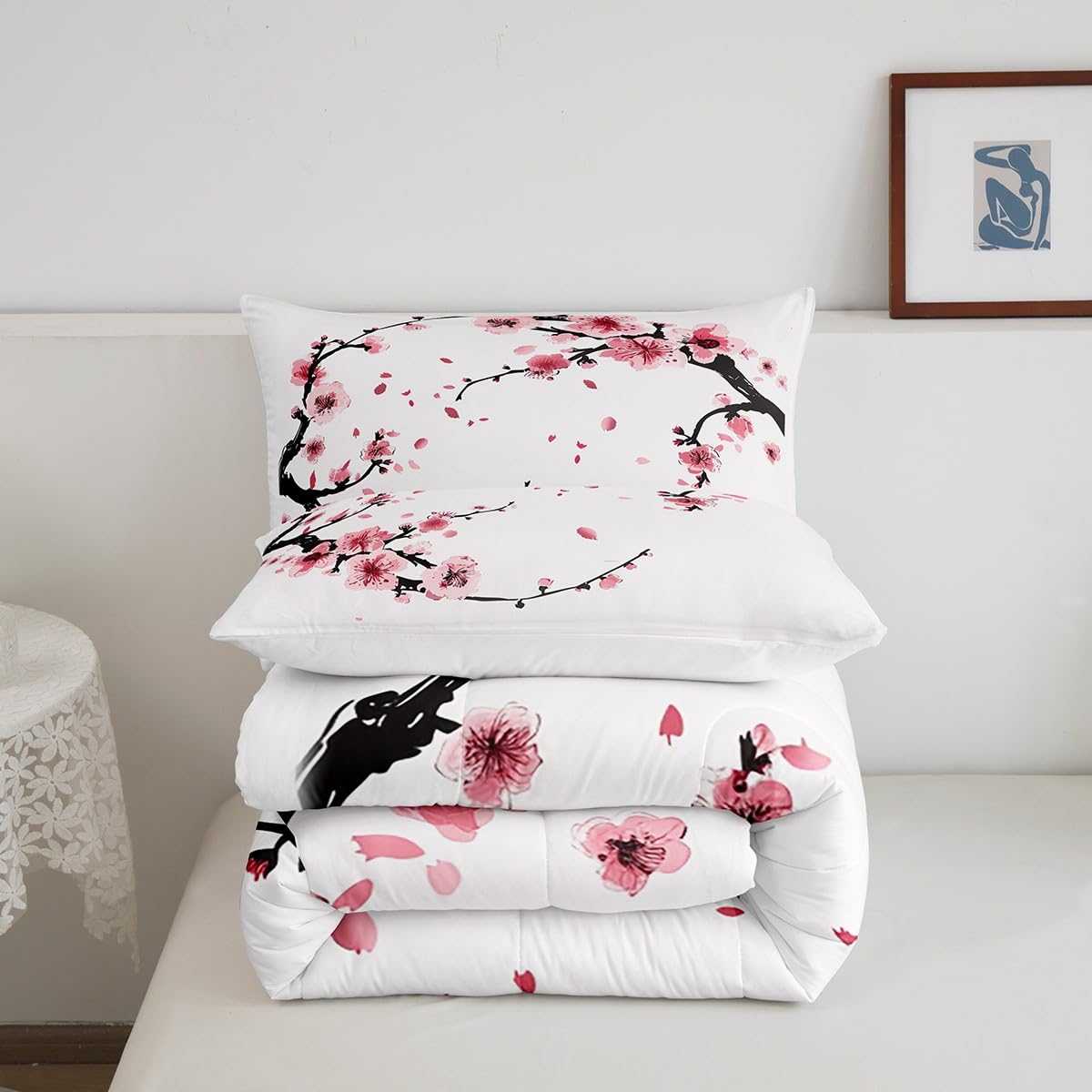 Cherry Blossoms Traditional Comforter Set Bedding