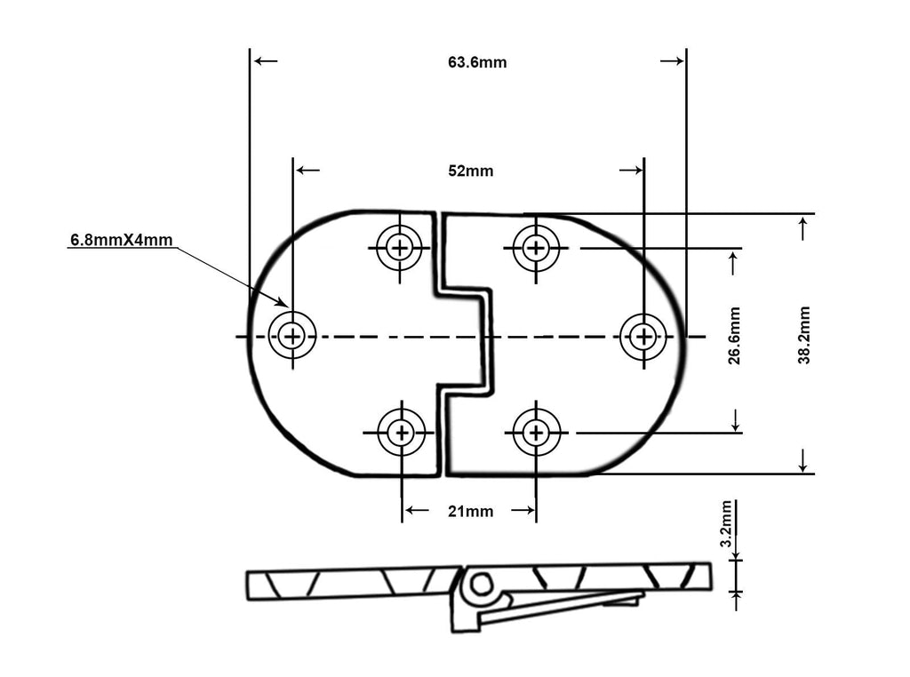 Solid Brass Butler Tray, Folding Table Hinge, 2-1/2" x 1-1/2" x 3.0 mm, Satin Nickel, 2 Pack, Made in Taiwan