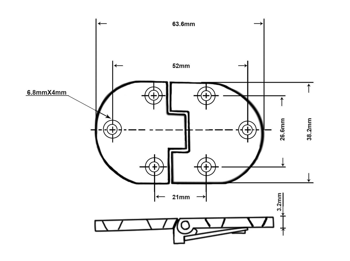 Solid Brass Butler Tray, Folding Table Hinge, 2-1/2" x 1-1/2" x 3.0 mm, Satin Nickel, 2 Pack, Made in Taiwan