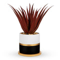 Fall Succulent Artificial Plant in Pot, Agave Fake Plant Home Decor
