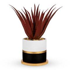 Fall Succulent Artificial Plant in Pot, Agave Fake Plant Home Decor