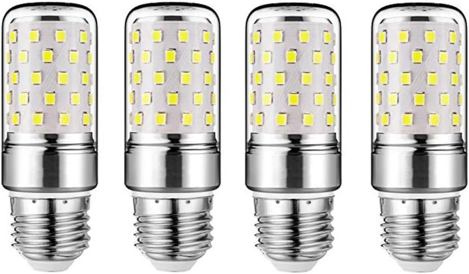 E27 LED Corn Bulbs 12W LED Candelabra Light Bulbs 100W Equivalent 12W LED Candle Bulbs,Daylight White 6000K,E26/E27