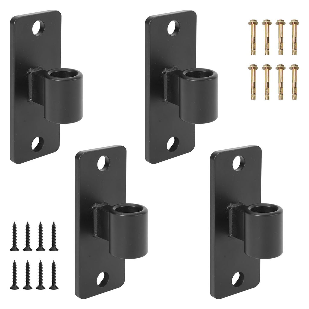 Gate Hinges, 4 Pack Steel Wall Mount Gate Hinge Fit 5/8'' Pin Fence Post Hinge, Heavy Duty Gate Hinges for Wooden or