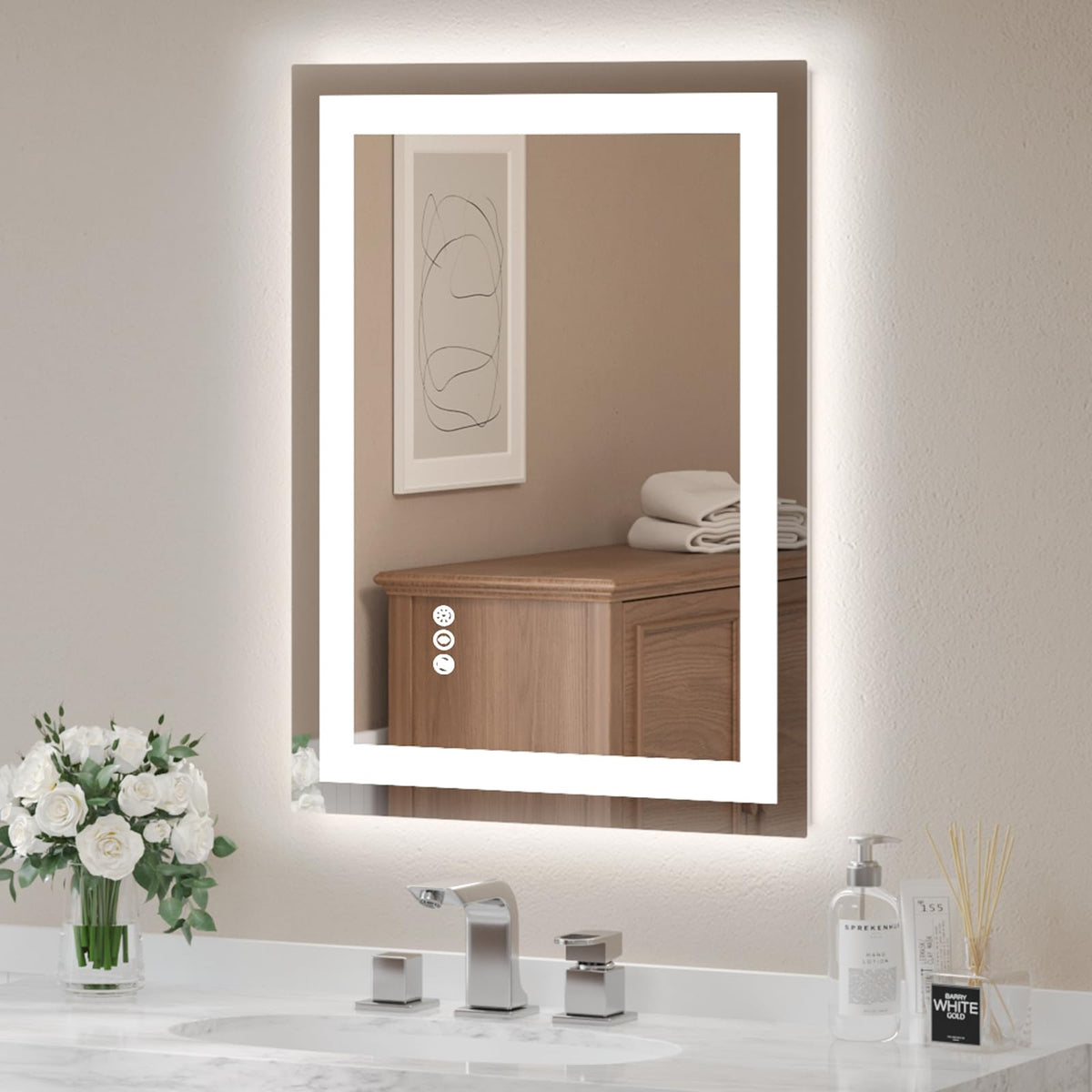 LED Bathroom Mirror 24x32 Inch