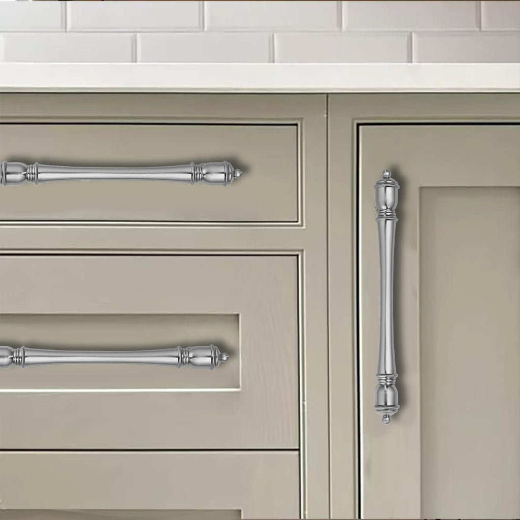 10 Pack 6 inch(152mm) Hole Center Brushed Nickel Cabinet Pulls Heavy-Duty Solid Satin Nickel Cabinet Hardware Drawer