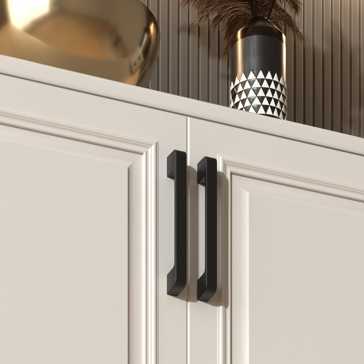 Black Cabinet Handles 6-5/16" Matte Black Cabinet Pulls 10 Pack