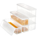 Set of 6 Pasta Storage Containers with Lid, Airtight Spaghetti Noodle Holder Rectangular Chopstick Storage Box Sealed
