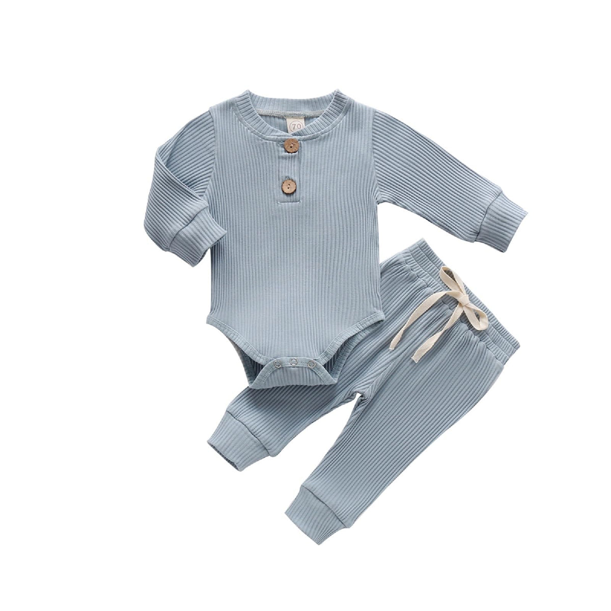 Newborn Baby Boy Girl Clothes Ribbed Knitted Cotton Romper Pants