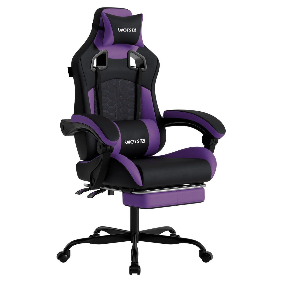 Gaming Chair with Massage, Ergonomic PC Gaming Chair with Footrest Comfortable Headrest and Lumbar Support, High Back