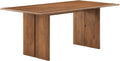 Amistad 72" Solid Wood Modern Farmhouse Rectangular Dining Table in Walnut