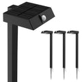 Solar Pathway Lights, 4 Pack Metal Motion Sensor Outdoor Lights