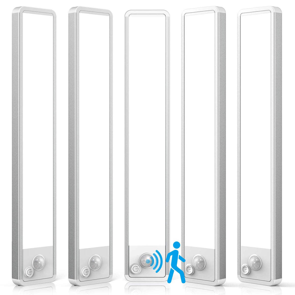 5 Pack Under Cabinet Lighting Wireless 2200maAh Rechargeable LED Motion Sensor Magnetic Light Indoor Closet Lights