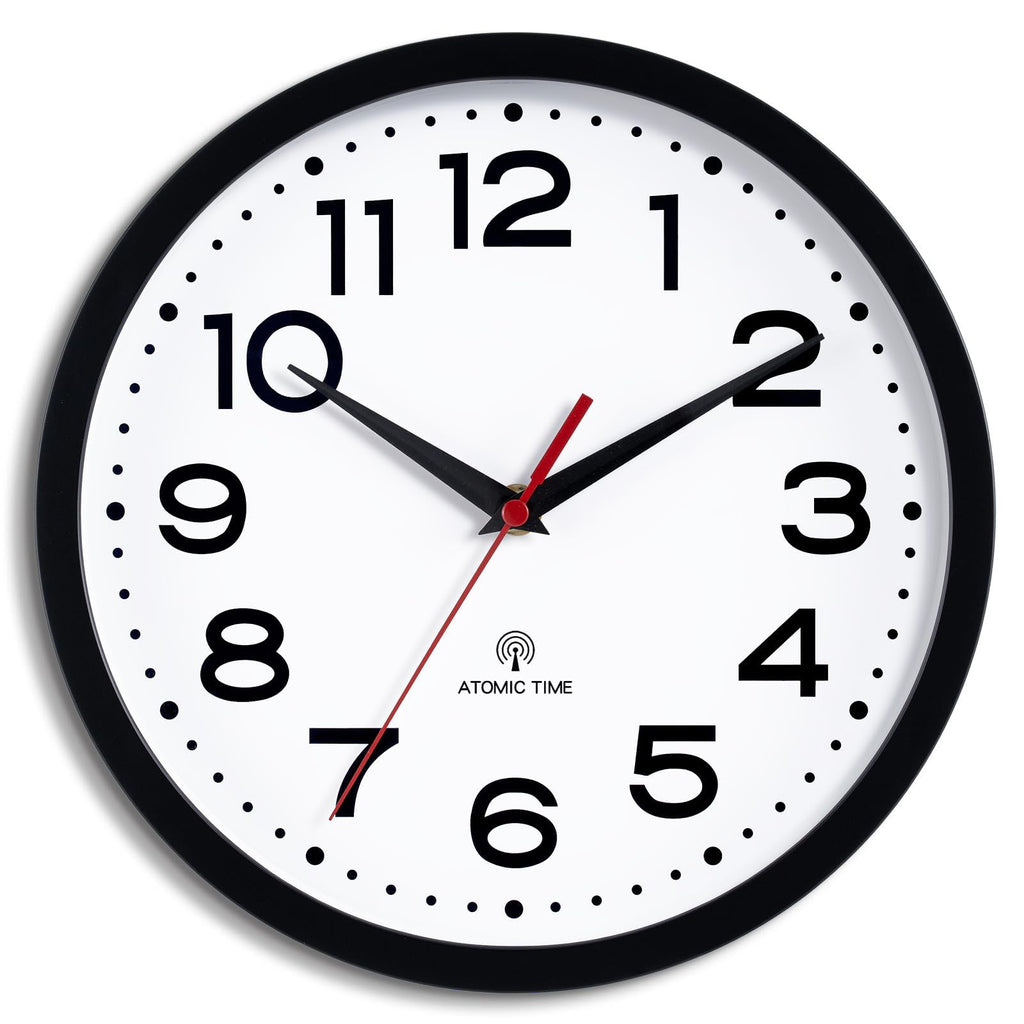 Inspired Nelson Style 14 Inch Atomic Wall Clock, Battery Operated Silent Non Ticking