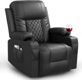 Recliner Chairs for Adults, FSC Certified Massage Reclining Chair with Heated Modern, Ergonomic Lounge Single