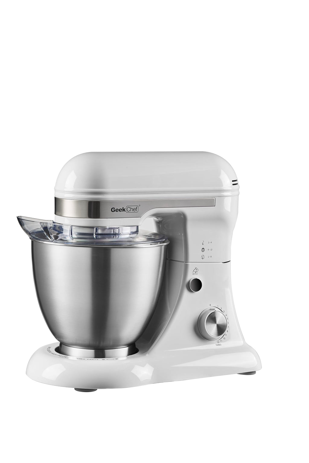 Electric Stand Mixer, 4.8QT 12 Speeds Tilt-head Food Mixer with Dough Hook, Whisk, Beater, Bowl, Rotary Knob Kitchen
