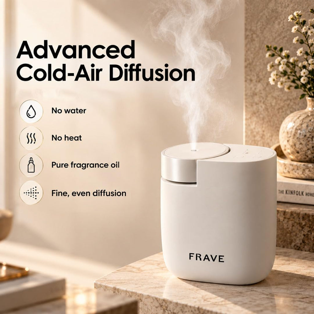 Air Lux Diffuser, Plug-in Waterless Diffuser for Essential Oil, Smart Bluetooth App Control, Covers Up to 500 sqft