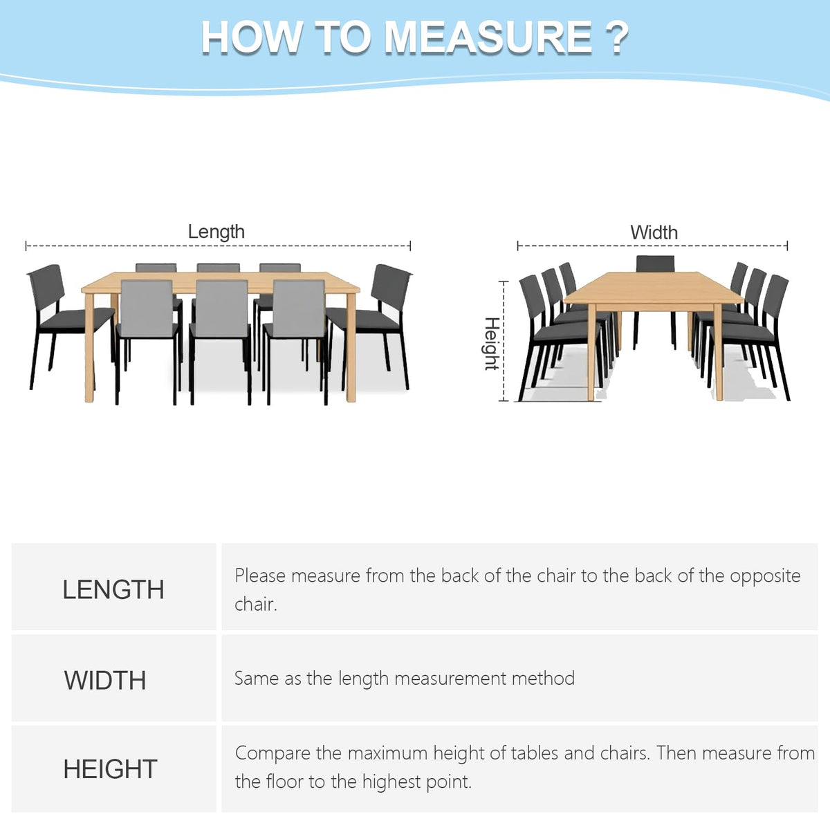Patio Furniture Covers, 72"L X 44"W X 28"H, 600D Outdoor Table Covers Waterproof, Rectangular Heavy Duty Outdoor