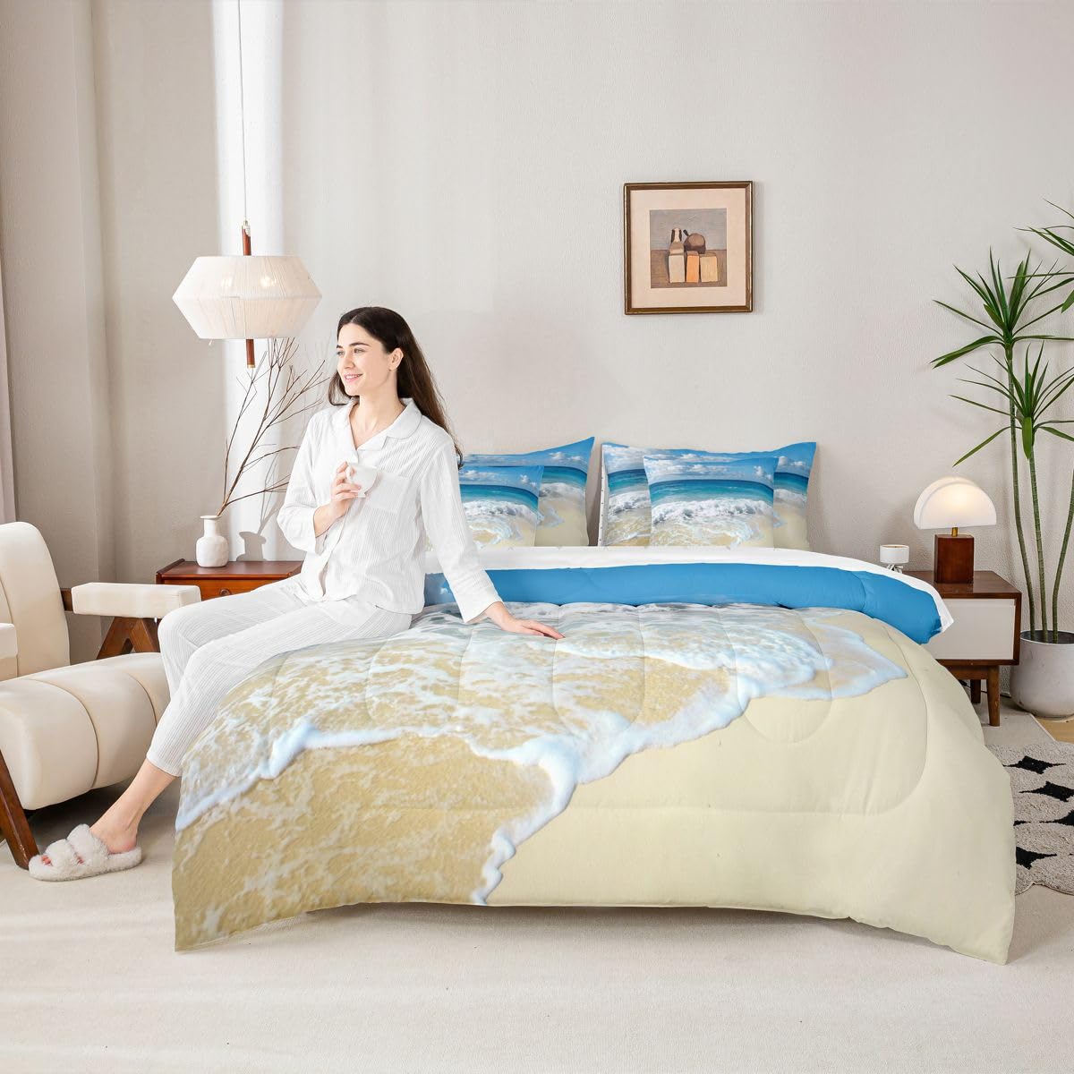 Ocean Wave 7 Pcs Bedding Set Sea Themed