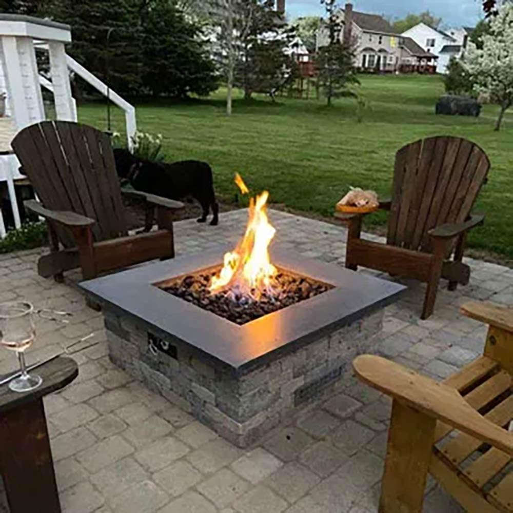 Fire Penta Fire Pit Burner, 30-Inch, Stainless Steel, Natural Gas