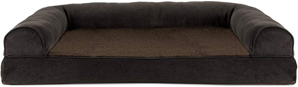 Orthopedic Dog Bed for Large/Medium Dogs w/ Removable Bolsters & Washable Cover, For Dogs Up to 55 lbs - Sherpa &
