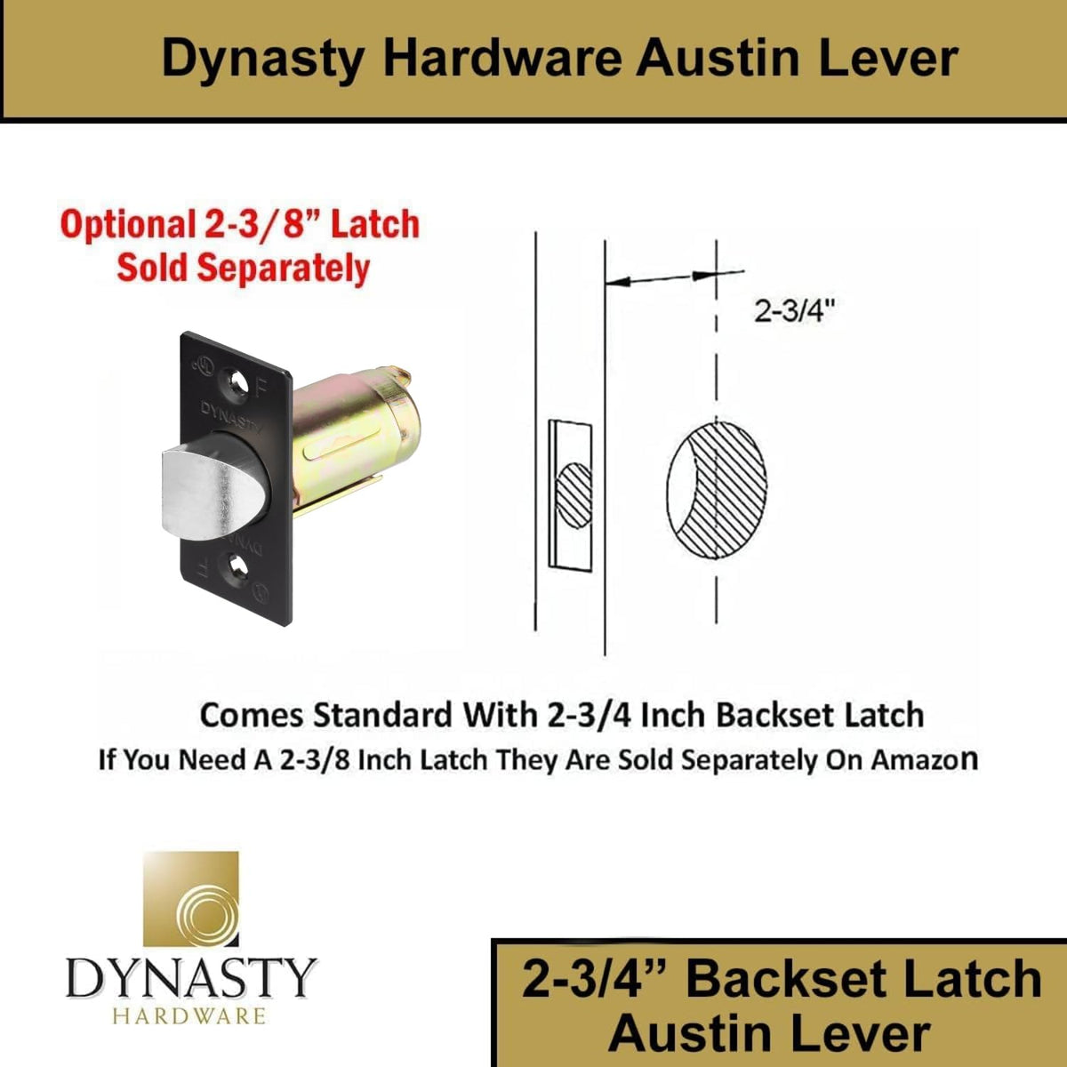 Austin Privacy Lever Set, ADA, Light Duty, Flat Black