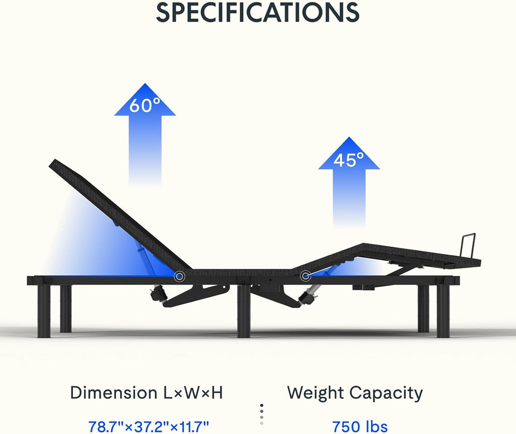 Adjustable Bed Bases, Massage, Zero Gravity & Memory Postions