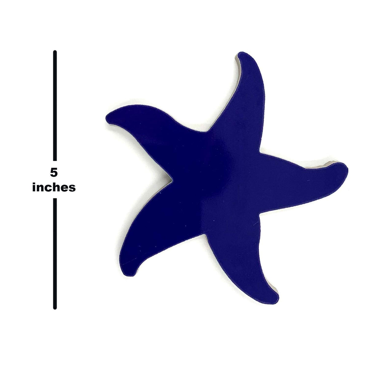 Porcelain Swimming Pool Starfish Step Marker (5" Cobalt Blue Glaze) (Set of 2)