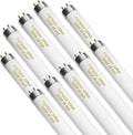10 Pack, F32T8/835 32W T8 Fluorescent Tube Light Bulb 48 Inch, 3500K Warm White, 4 Foot Fluorescent Bulbs, G13 Medium
