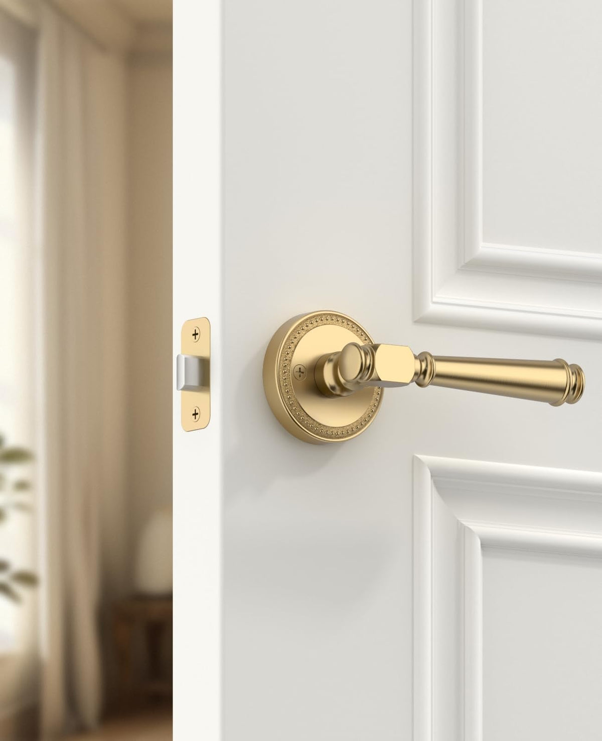 10 Pack Champagne Bronze Passage Door Handles