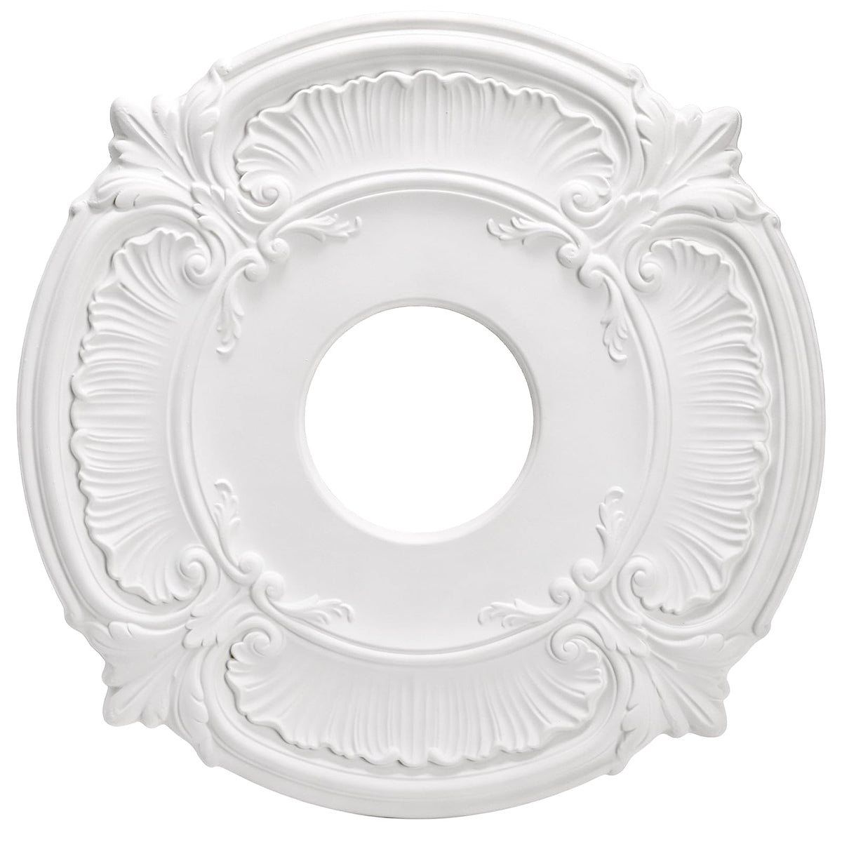 PU Ceiling Medallion, 13"OD x 3.4"ID x 0.8"P Round Home Lighting