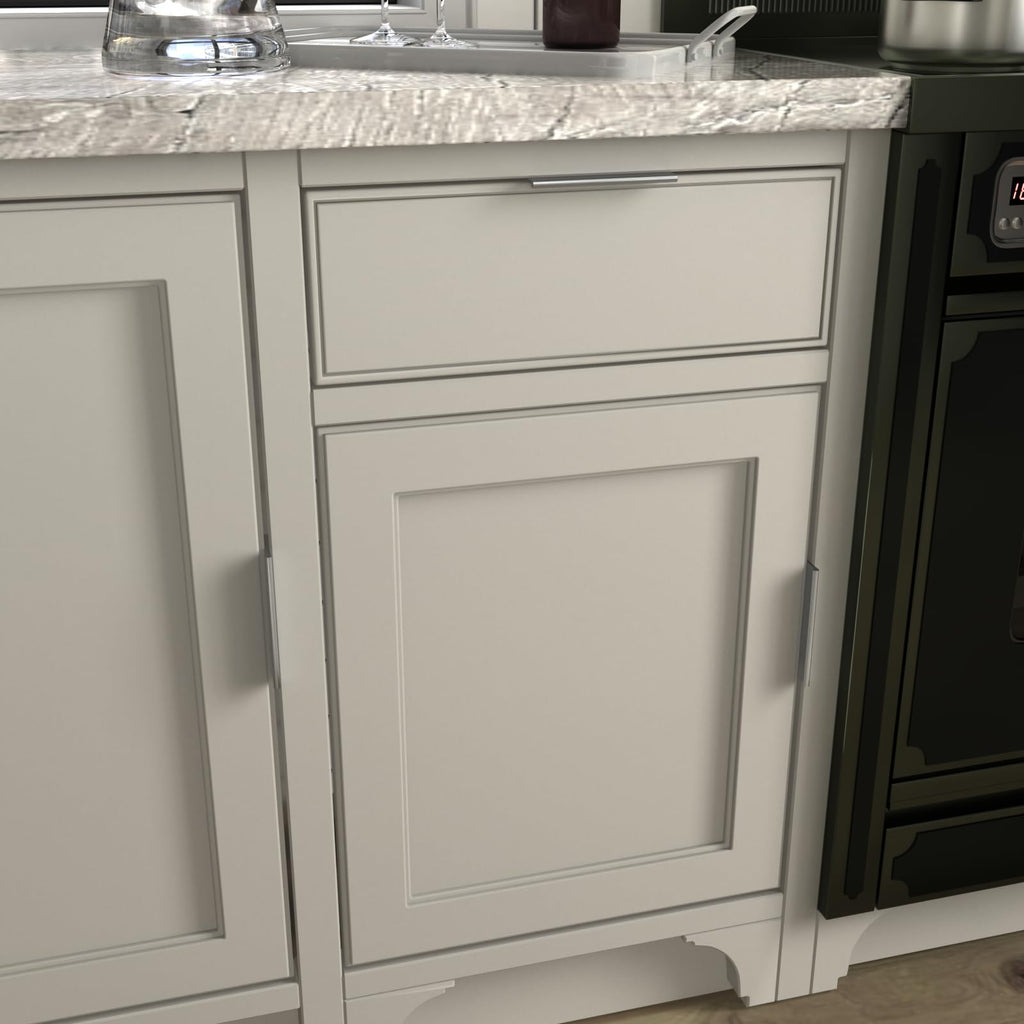 100 Pack 3in Brushed Nickel Finger Edge Pulls for Cabinets