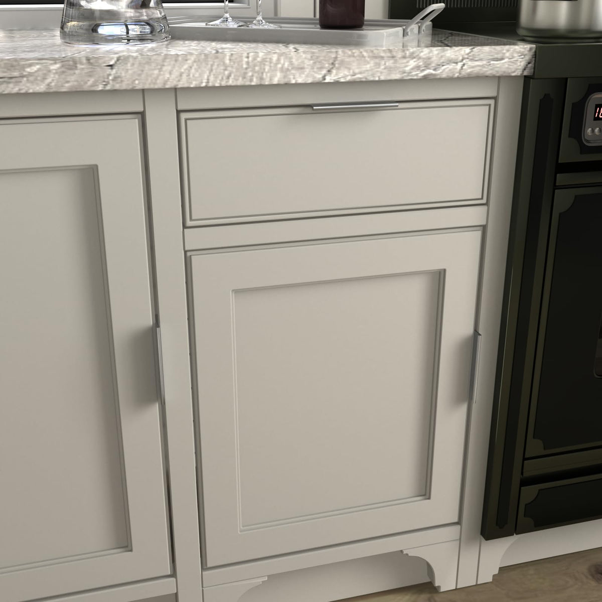 100 Pack 3in Brushed Nickel Finger Edge Pulls for Cabinets
