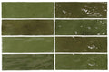Rivian Zellige 2.5" x 8" Ceramic Wall Tile (5.38 Sq. Ft. / Case) (Green)