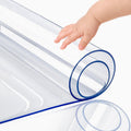 Clear Table Protector Cover 48x84 Inch Clear Tablecloth Vinyl Plastic Desk Pad Mat for Wood Kitchen Coffee