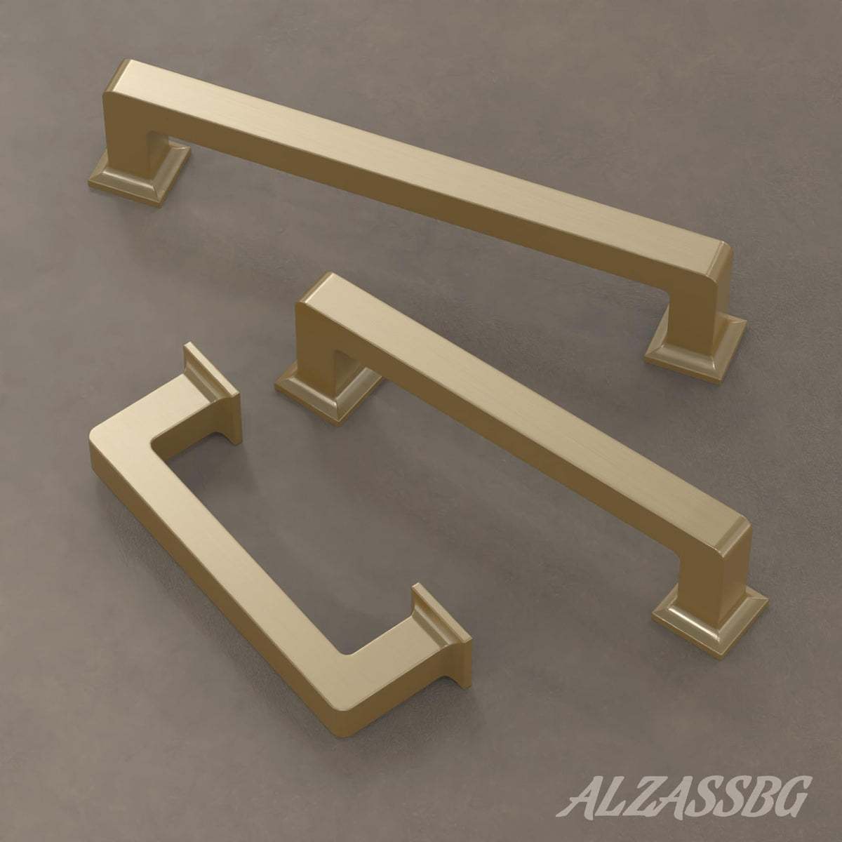 3-3/4" Brushed Gold Cabinet Pulls and Handles 6 Pack, AL3046BG