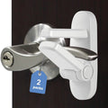 Childproof Door Lever Lock Baby safety locks for doors (2 Pack) Improved door safety for kids, 3M Adhesive No
